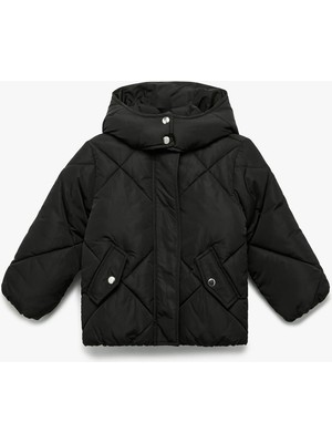 Koton Uzun Kollu Cepli Kapitone Kapşonlu Mont