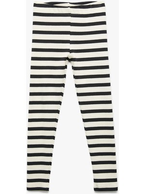 Çizgili Kaşkorse Dar Kalıp Pamuklu Tayt