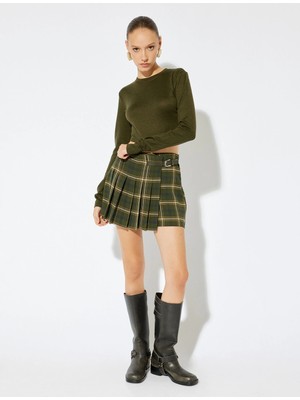 Koton Bisiklet Yaka Rahat Kalıp Uzun Kollu Crop Body