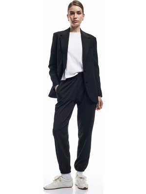 Koton Krep Scuba Kumaş Cepli Düşük Bel Jogger Eşofman Altı