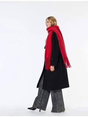 Koton Oversize Kaban Kaşe Uzun Kollu Cepli Düğmeli Kruvaze