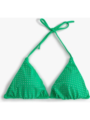 Koton Taşlı Üçgen Bikini Üstü
