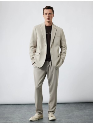 Viskon Karışımlı Cep Detaylı Beli Bağcıklı Pantolon