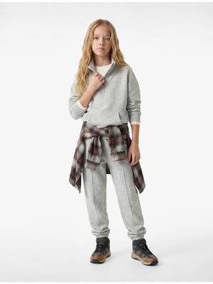 Koton Cepli Uzun Kollu Yarı Fermuarlı Oversize Sweatshirt