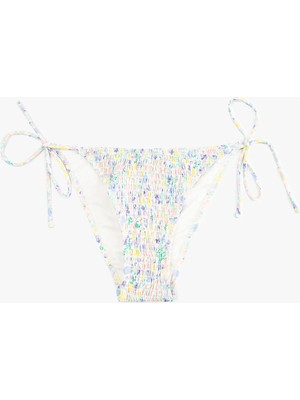 Koton Çiçek Desenli Gipeli Yanları Bağlamalı Ipli Bikini Altı