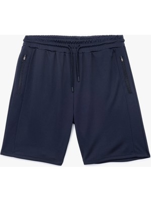 Fermuarlı Cep Detaylı Beli Bağcıklı Spor Şort