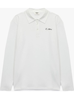 Koton Pamuklu Uzun Kollu Atatürk Baskılı Polo Yaka Tişört