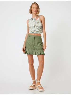 Koton Pileli Mini Etek Modal Kumaş