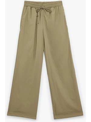 Koton Rahat Kalıp Bağcıklı Yüksek Bel Geniş Paça Spor Eşofman Altı