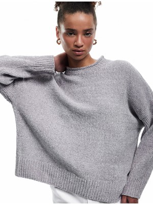 Uzun Kollu Bisiklet Yaka Basic Triko Kazak