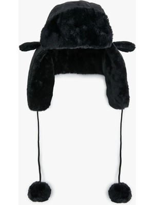 Koton Ponpon Detaylı Peluş Pilot Şapka