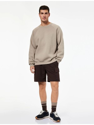 Koton Beli Bağcıklı Rahat Kalıp Kargo Cepli Spor Şort