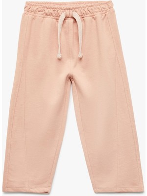 Şardonlu Beli Bağlamalı Pamuklu Basic Eşofman Altı