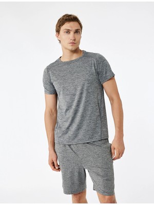 Kısa Kollu Bisiklet Yaka Reglan Kol Basic Spor Tişört