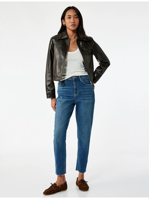 Koton Yüksek Bel Mom Jean Pantolon - Mom Slim Jean