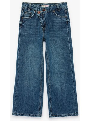 Koton Pamuklu Cepli Geniş Paça Denim Pantolon