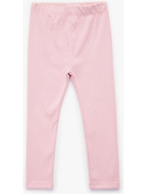 Koton Pamuklu Kaşkorse Beli Lastikli Basic Uzun Tayt