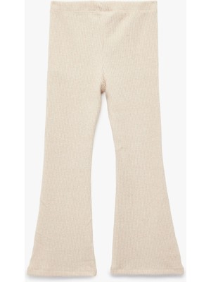 Koton Viskon Karışımlı Beli Lastikli Basic Ispanyol Paça Tayt