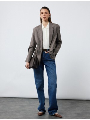 Koton Viskon Karışımlı Kısa Kollu Düğmeli Triko Polo Yaka Kazak