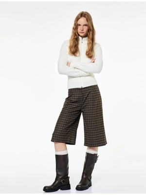 Koton Yumuşak Dokulu Uzun Kollu Dik Yaka Fermuarlı Hırka