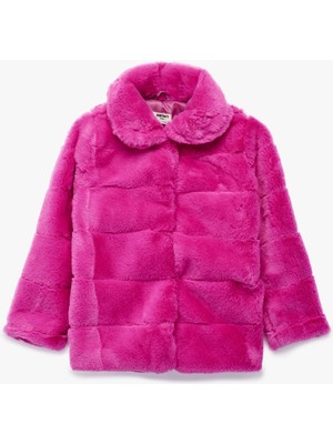 Koton Uzun Kollu Cep Detaylı Bebe Yaka Suni Kürklü Ceket  (Aw 25)