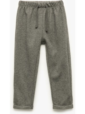 Koton Erkek Bebek Desenli Viskon Karışımlı Beli Bağcıklı Pantolon 6WMB40012TK
