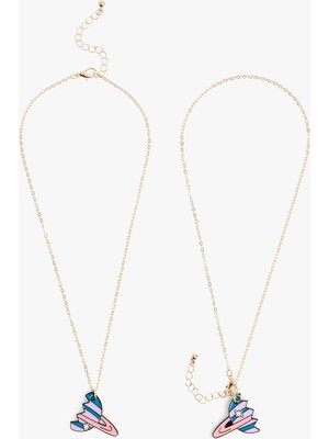 Koton Çok Renkli Gezegenli 2'li Arkadaşlık Kolyesi