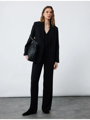 Koton Pile Detaylı Cepli Geniş Paça Uzun Palazzo Pantolon