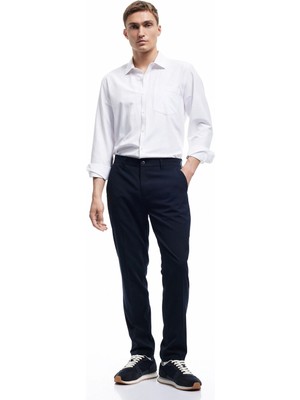 Normal Bel Slim Fit Düğmeli Cep Detaylı Kumaş Pantolon