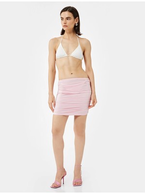 Koton Drapeli Parlak Mini Pareo Etek