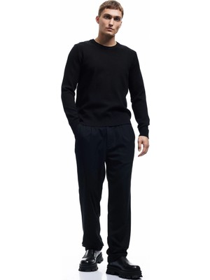 Uzun Kollu Bisiklet Yaka Basic Triko Kazak