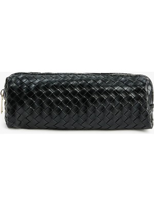 Koton Örgü Desenli Fermuarlı Makyaj Çantası