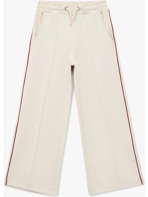 Pamuklu Beli Bağcıklı Cepli Geniş Paça Eşofman Altı