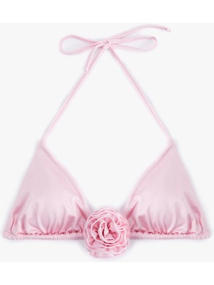 Koton Gül Aplike Detaylı Üçgen Bikini Üstü