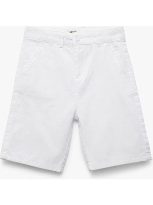 Koton Pamuklu Düğme Detaylı Basic Bermuda Şort