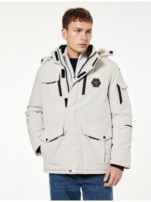 Koton Uzun Kollu Cep Detaylı Suni Kürklü Kapşonlu Kışlık Parka