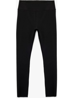 Koton Yüksek Bel Dikiş Detaylı Slim Fit Spor Tayt