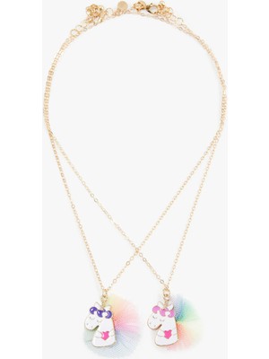Unicorn Charm Detaylı 2'li Zincirli Kolye
