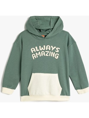 Koton 5WMB10254TK 769 Yesıl Erkek Bebek Jersey Sweatshırt