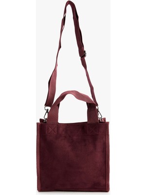 Koton Saplı Askılı Mıknatıs Kapamalı Suni Süet Tote Çanta