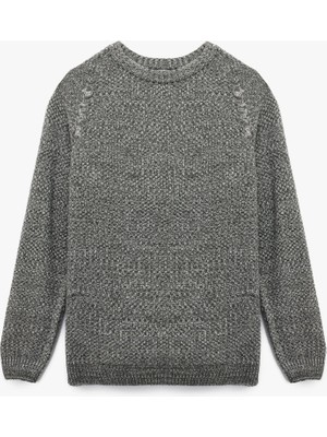 Koton Regular Fit Uzun Kollu Basic Bisiklet Yaka Triko Kazak