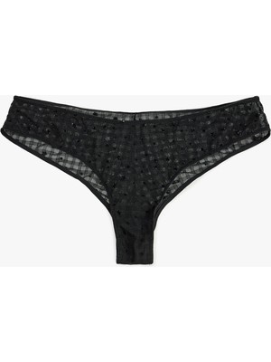 Koton Rahat Kesim Tül Simli Brazilian Külot