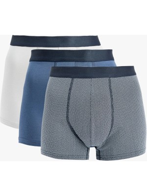 Koton Pamuklu Desenli Çok Renkli 3'lü Boxer Seti