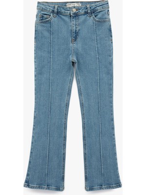 Koton Pamuklu Cepli Slim Fit Ispanyol Paça Denim Pantolon