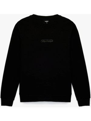 Koton Regular Fit Uzun Kollu Bisiklet Yaka Baskılı Sweatshirt