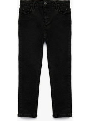 Koton Beli Ayarlanabilir Lastikli Cepli Denim Pantolon