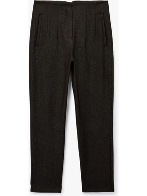 Koton Yüksek Bel Regular Fit Cep Detaylı Cigarette Pantolon