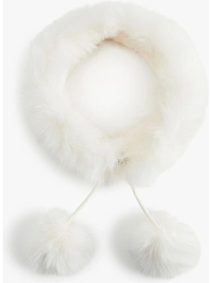 Koton Pon Pon Detaylı Suni Kürklü Kısa Atkı