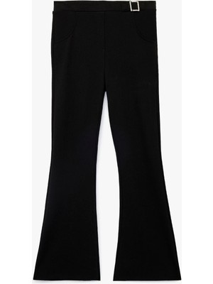 Koton Cepli Toka Detaylı Ispanyol Paça Pantolon