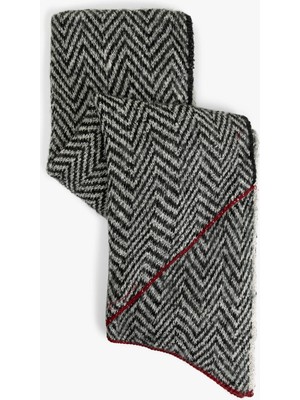 Balık Sırtı Desenli Uzun Atkı